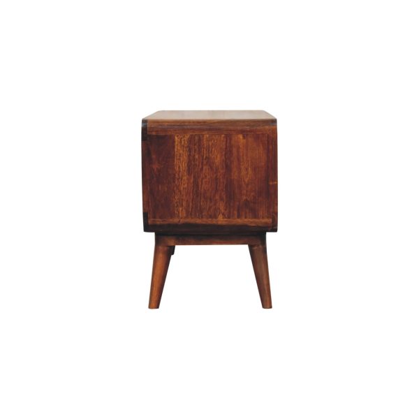 Side view highlighting the curved edges and slim profile.