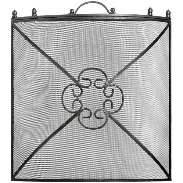 Clover Pewter Mesh Fireguard