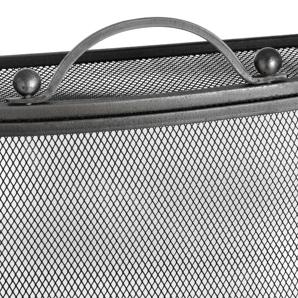 Clover Pewter Mesh Fireguard