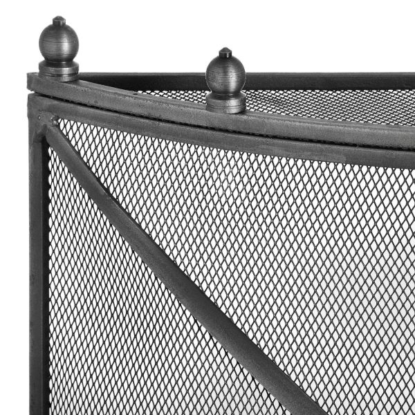 Clover Pewter Mesh Fireguard