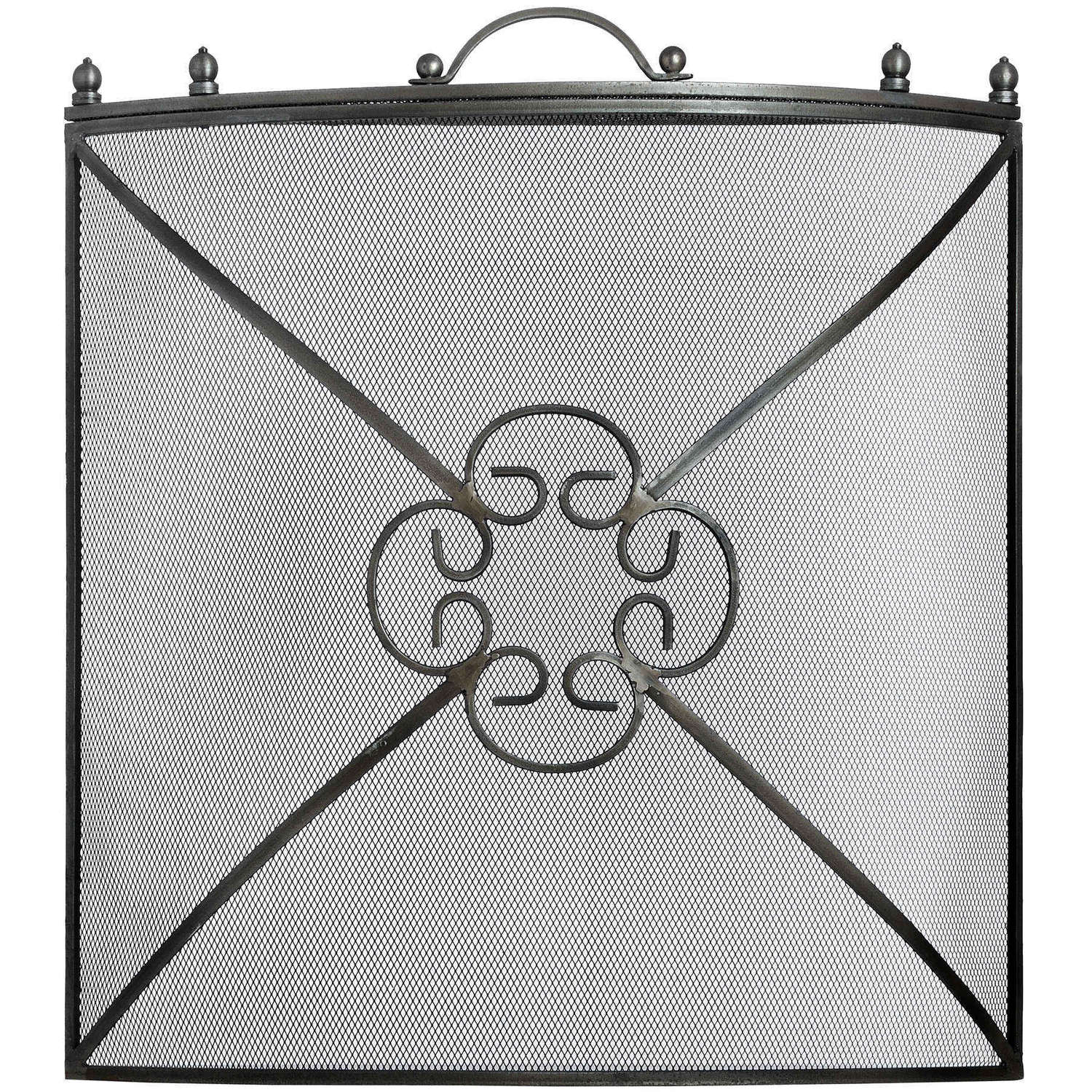 Clover Pewter Mesh Fireguard