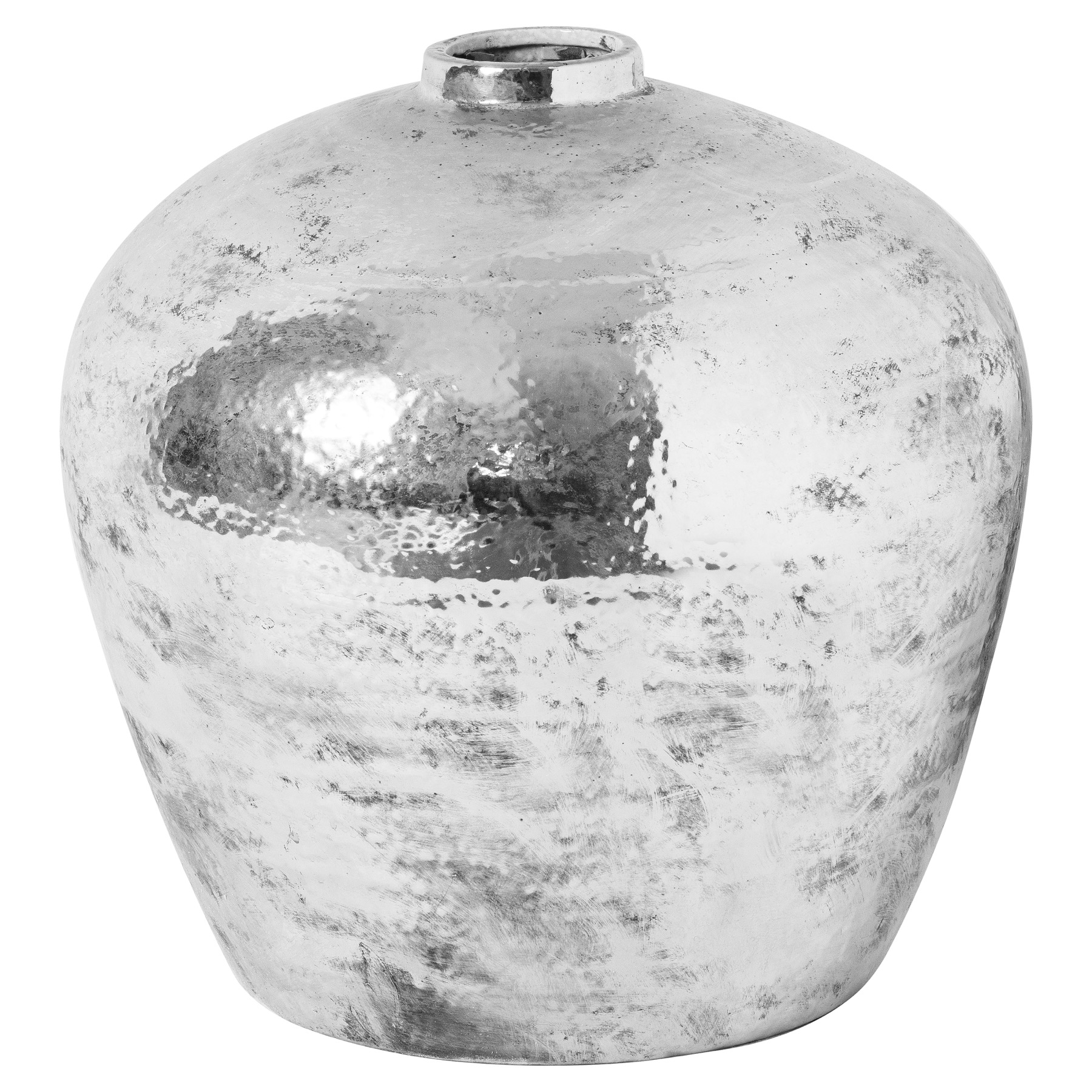 Celestia Hammered Silver Vase