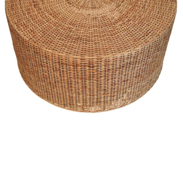 Golden Oak Woven Round Coffee Table