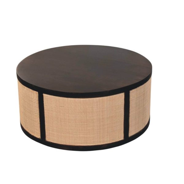 Rattan Drum Elegance Coffee Table