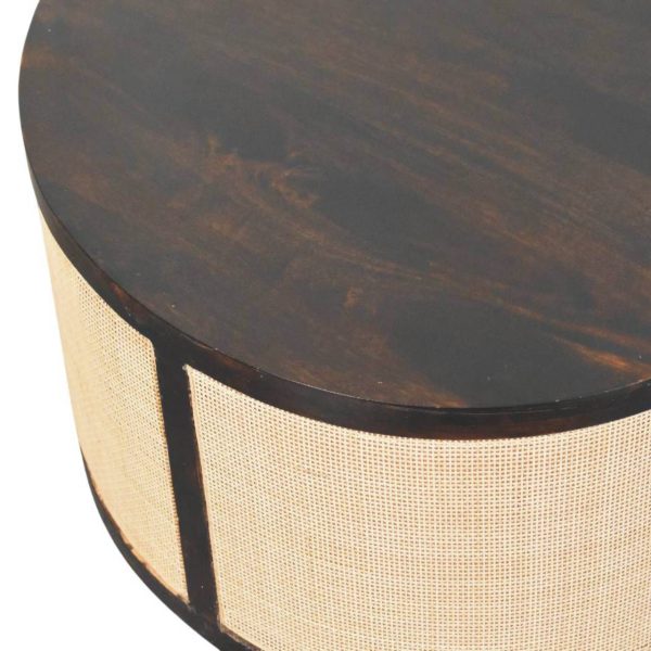 Rattan Drum Elegance Coffee Table