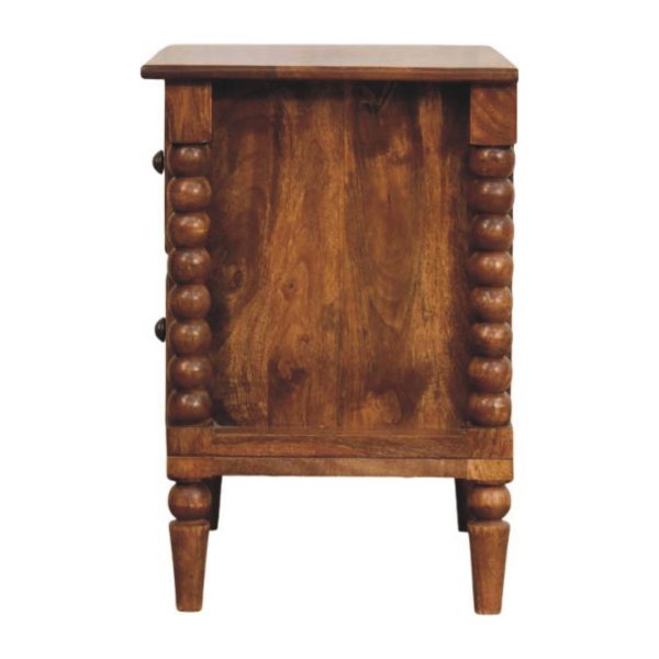 Amber Vintage Spindle Bedside Table