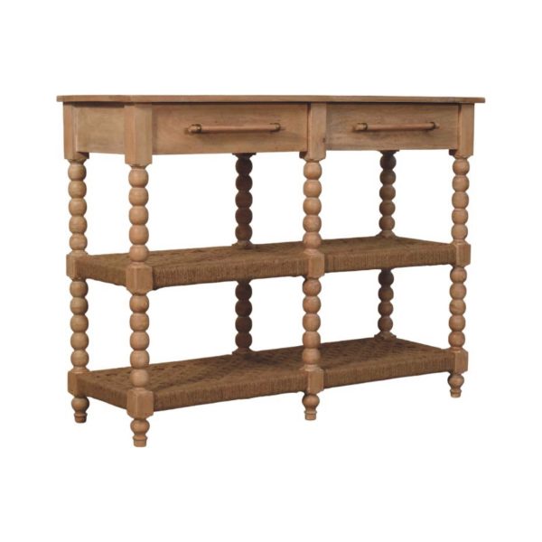 Jute Woven Coastal Charm Console