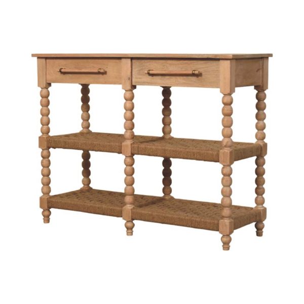 Jute Woven Coastal Charm Console