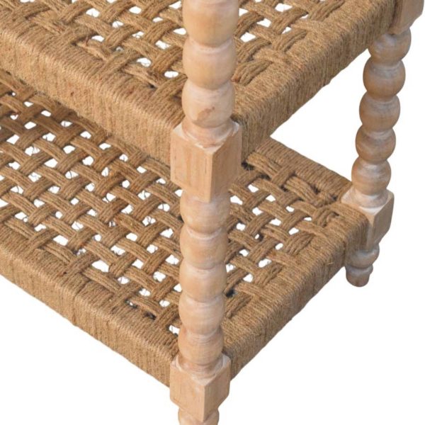 Jute Woven Coastal Charm Console