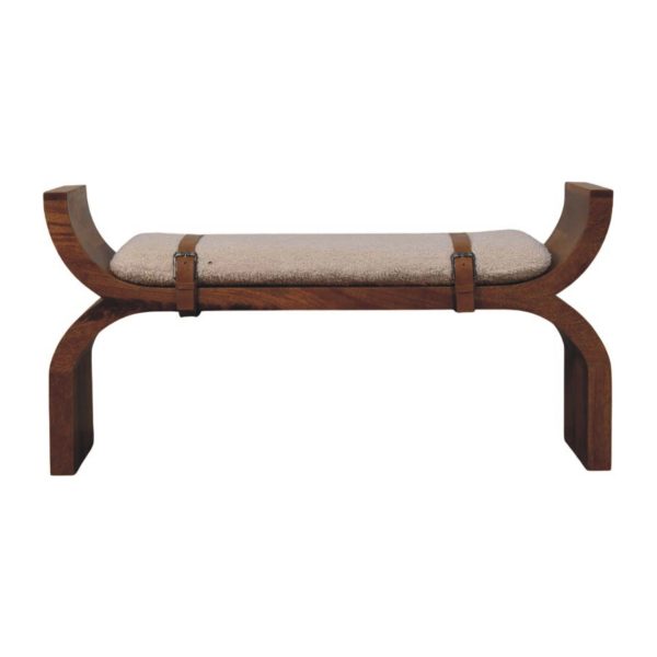 Amber Boucle Arch Bench