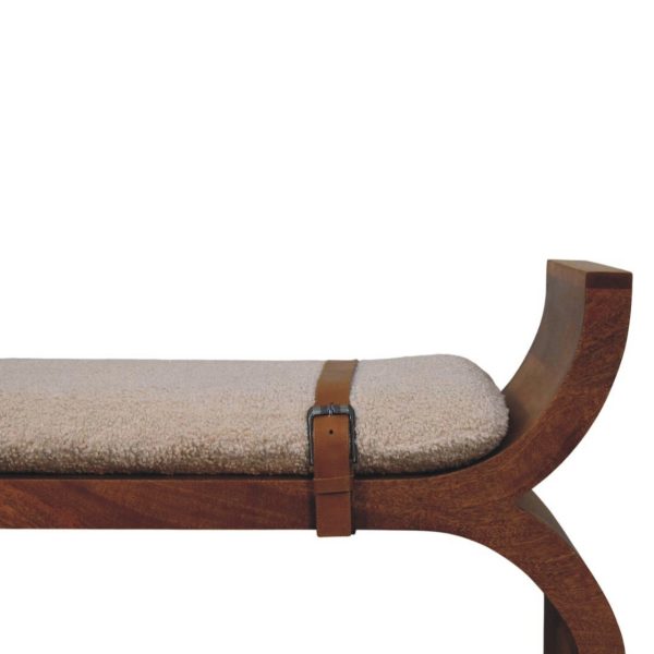 Amber Boucle Arch Bench