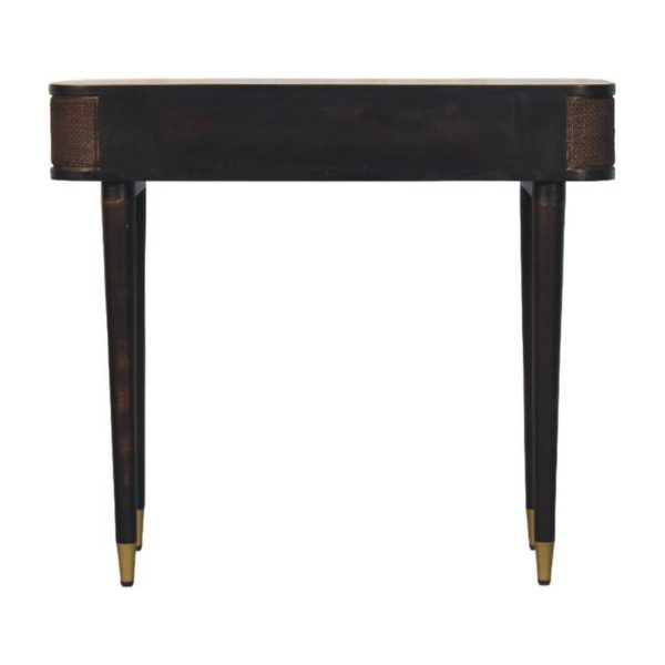 Mid-Century Mocha Woven Console