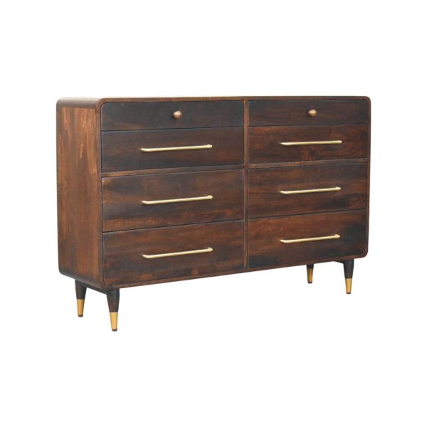 Mocha Elegance 8-Drawer Chest