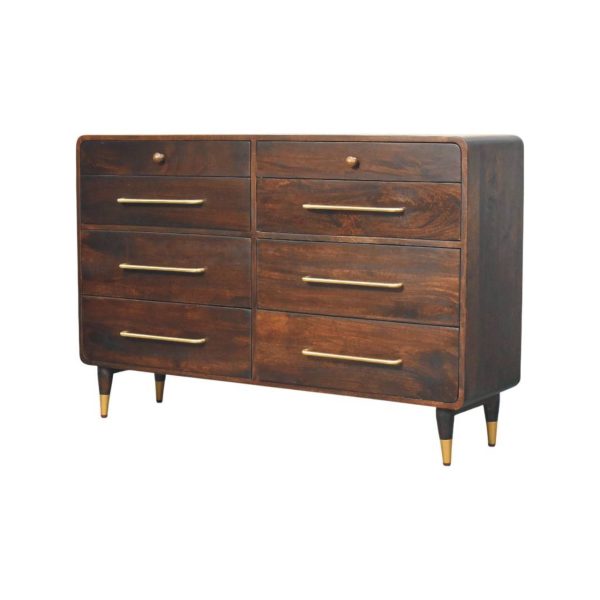 Mocha Elegance 8-Drawer Chest