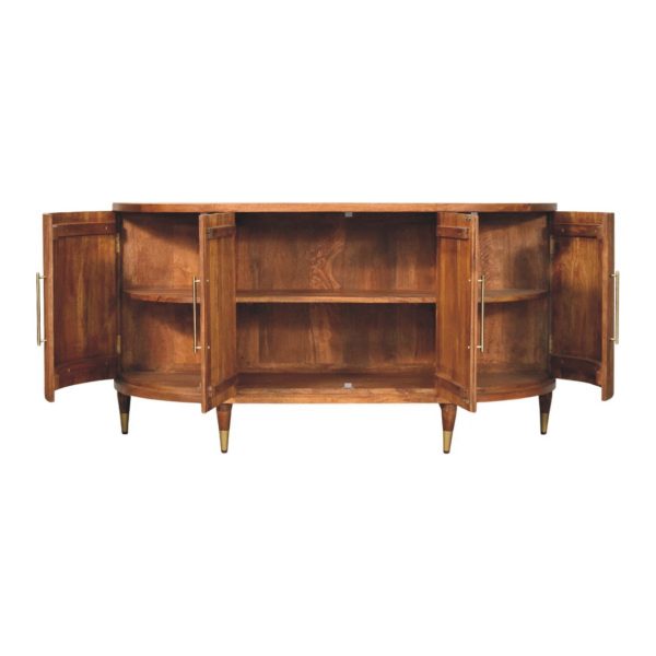 Fluted Amber Luxe Sideboard