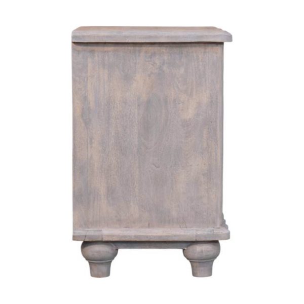 Vintage Fluted Charm Open Slot Bedside Table