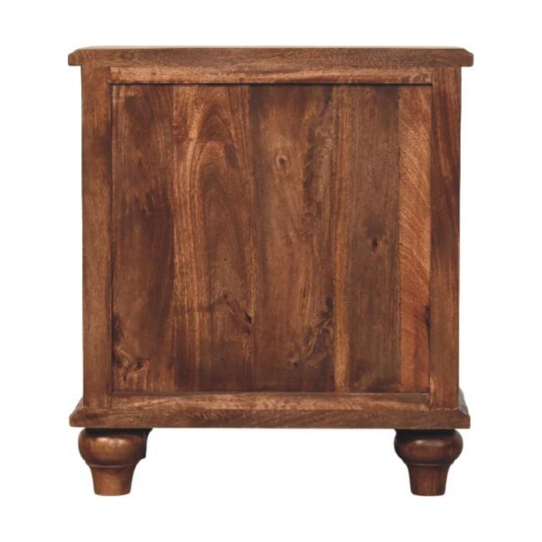 Vintage Fluted Charm Almond Bedside Table