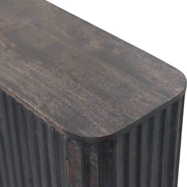 Stonewash Black Fluted Savoy Sideboard