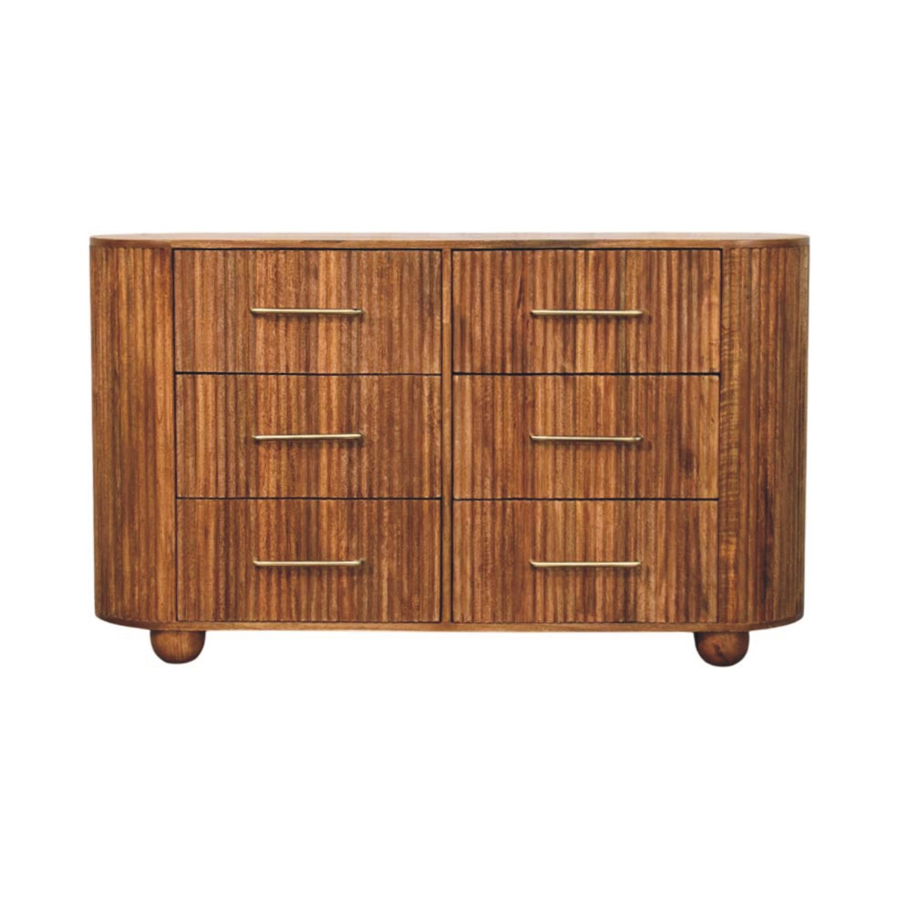 Fluted Amber Oak Grande Chest