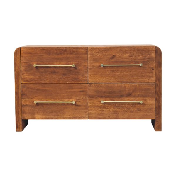 Smoked Oak Brass Grande Chest