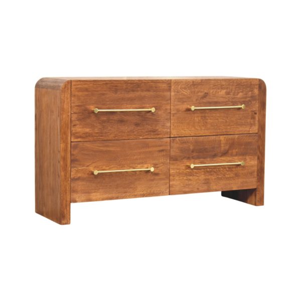 Smoked Oak Brass Grande Chest