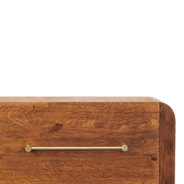 Smoked Oak Brass Grande Chest