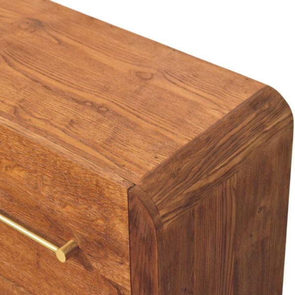 Smoked Oak Brass Grande Chest