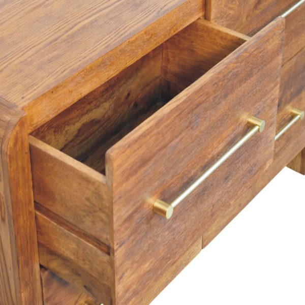 Smoked Oak Brass Grande Chest