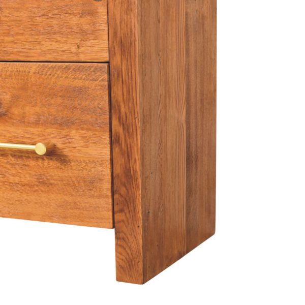 Smoked Oak Brass Grande Chest