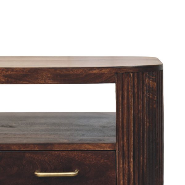 Walnut Fluted Ball Feet Coffee Table