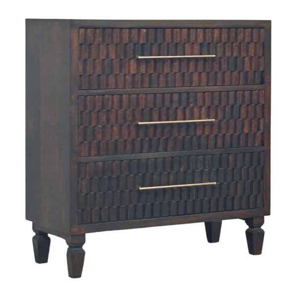 Lavore Mocha Carved Grande Chest