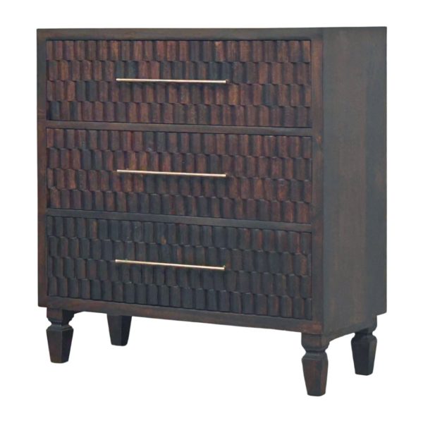 Lavore Mocha Carved Grande Chest