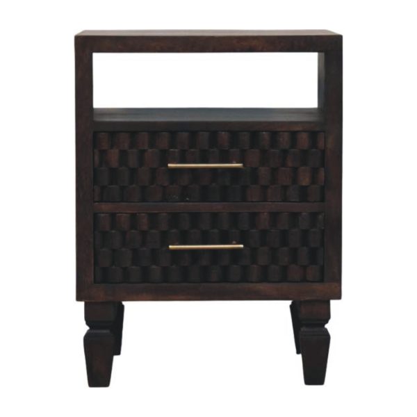 Lavore Mocha Block Bedside Table