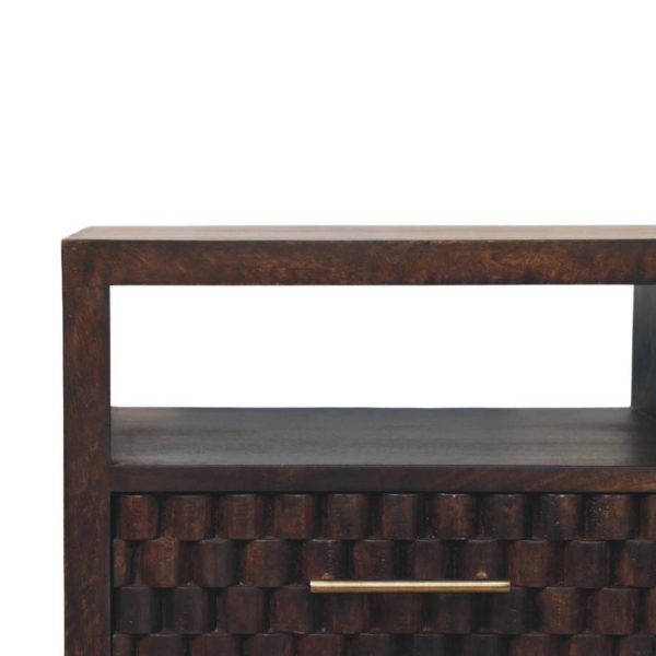 Lavore Mocha Block Bedside Table