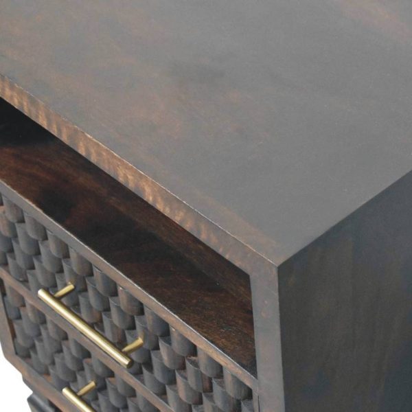 Lavore Mocha Block Bedside Table