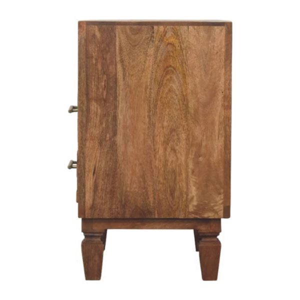 Lavore Golden Oak Block Bedside Table