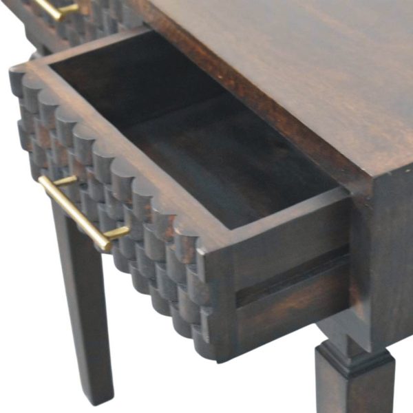 Lavore Mocha Carved Console