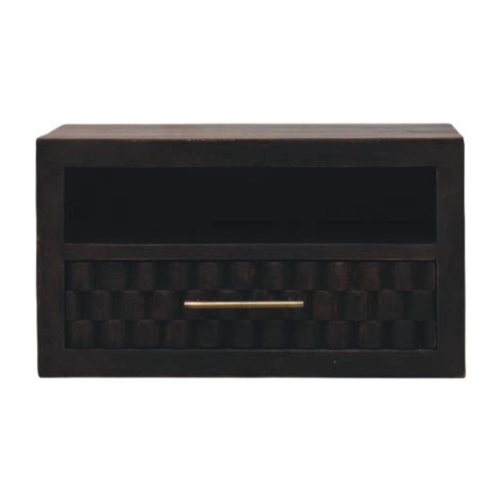Lavore Mocha Block Wall-Mounted Bedside Table
