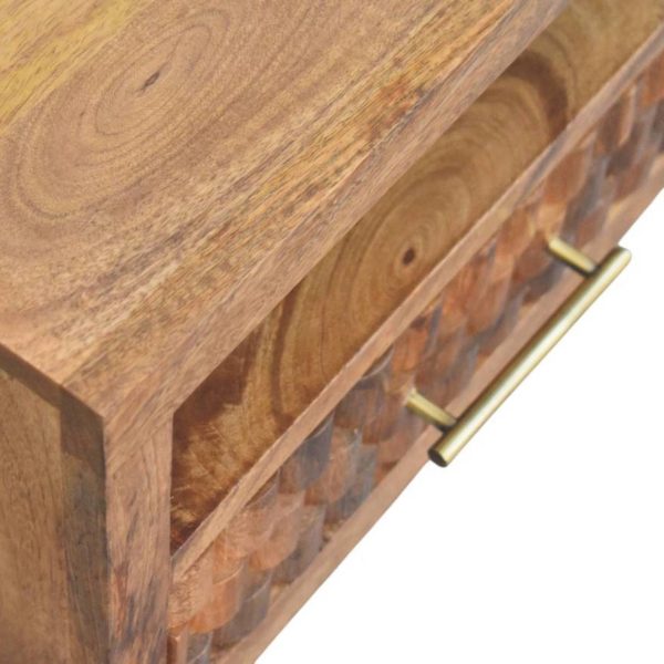 Lavore Golden Oak Block Wall-Mounted Bedside Table