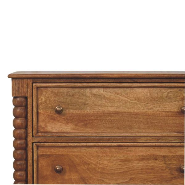 Amber Oak Turned Elegance Chest