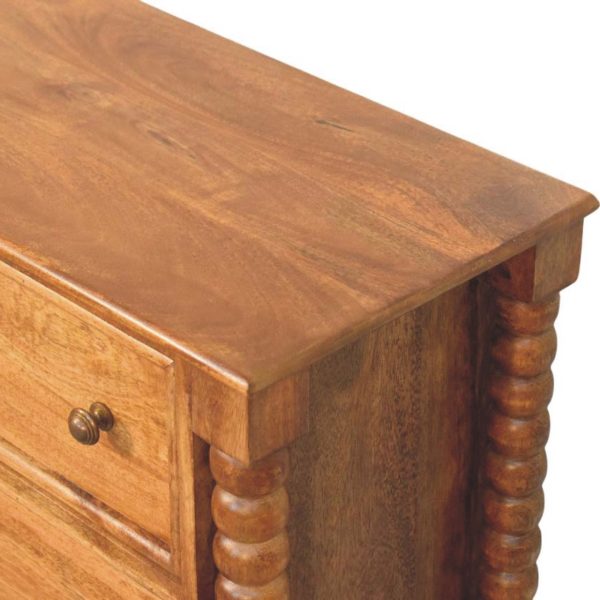 Amber Oak Turned Elegance Chest