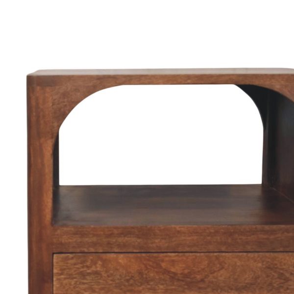 Rich Almond Arched Harmony Bedside Table