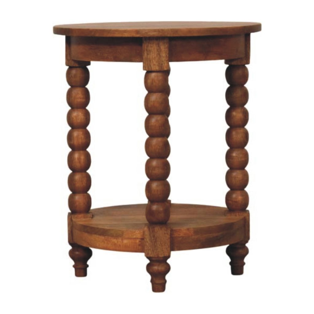 Golden Oak Curved Harmony Side Table