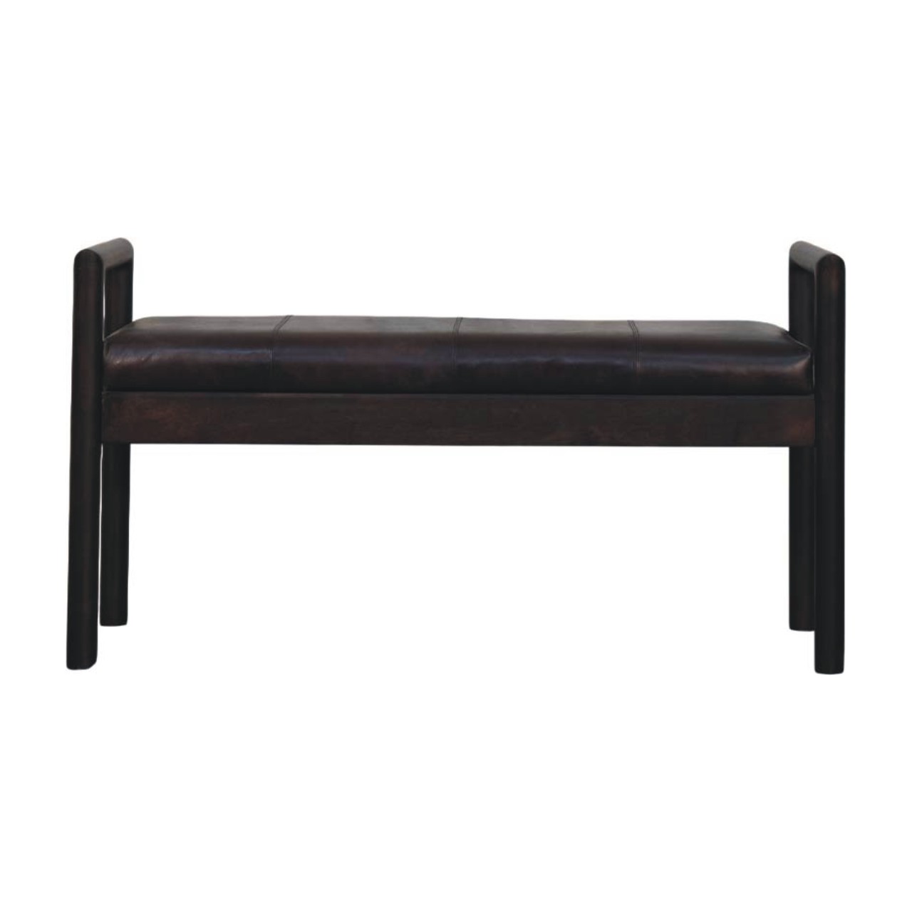 Mocha Leather Milano Grace Bench