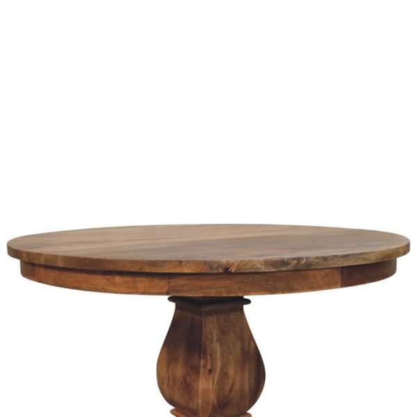 Golden Oak Curved Harmony Dining Table